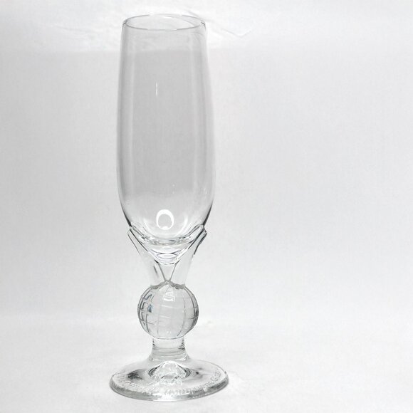Vintage Nouvo Official Champagne Flute Glasses of The Third Millennium Y2k Globe - Picture 9 of 14